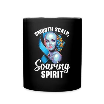 Alopecia Areata Awareness Month Baldness Bald Head - Full Colour Mug - black - Front