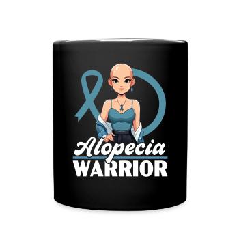 Alopecia Areata Awareness Month Baldness Bald Head - Full Colour Mug - black - Front