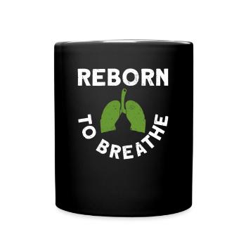 Organ Donor Lunge Organ Transplant - Full Colour Mug - black - Front