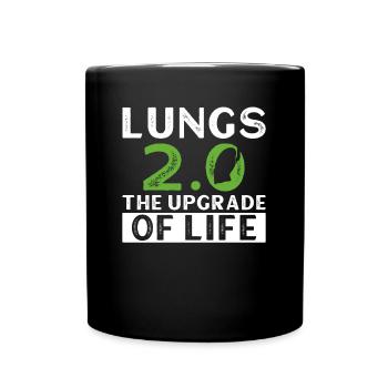 Organ Donor Lunge Organ Transplant - Full Colour Mug - black - Front