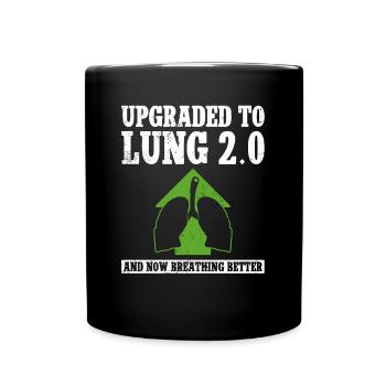 Organ Donor Lunge Organ Transplant - Full Colour Mug - black - Front