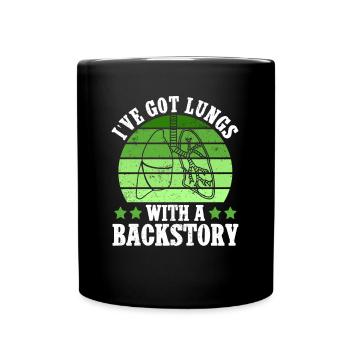 Organ Donor Lunge Organ Transplant - Full Colour Mug - black - Front