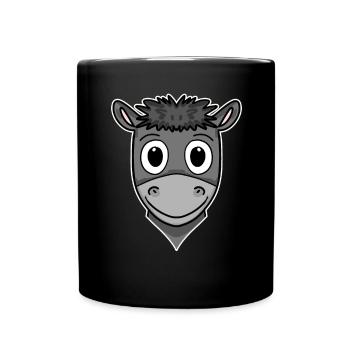 Donkey Animal Head Animal Head Donkey Head - Full Colour Mug - black - Front