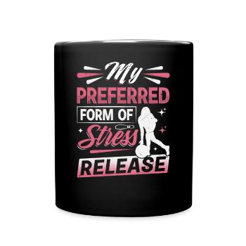 Bowling Dame - My Preferred Form Of Stress Release - Tasse einfarbig - Schwarz - Vorne