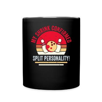 Bowler - My Shrink Confirmed - Split Personality - Tasse einfarbig - Schwarz - Vorne