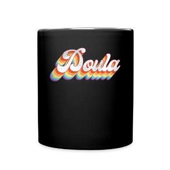 Doula Birth Worker Retro Vintage - Full Colour Mug - black - Front
