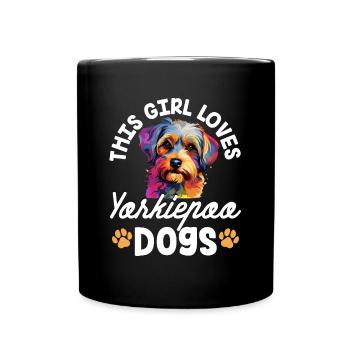 Yorkiepoo chien race animal de compagnie cette fille aime Yorkiepoos - Mug uni - noir - Devant