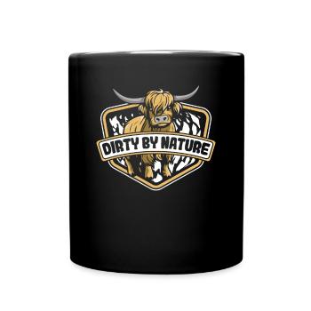 Sale par nature Highland vache Highland génisse - Mug uni - noir - Devant