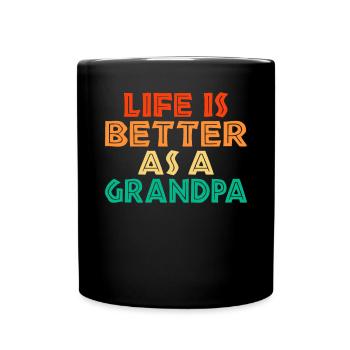 Grandpa Gifts - Tasse einfarbig - Schwarz - Vorne