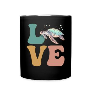 Sea Turtle Ocean - Full Colour Mug - black - Front