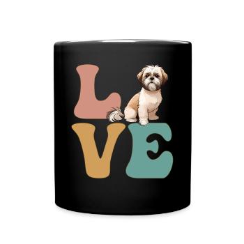 Shih Tzu Amoureux des chiens - Mug uni - noir - Devant