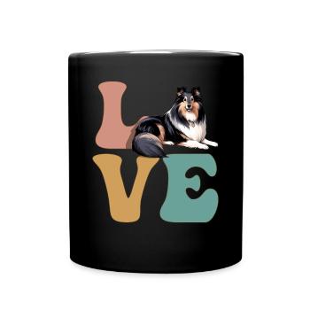 Shetland Sheepdogs Dog Lover - Full Colour Mug - black - Front