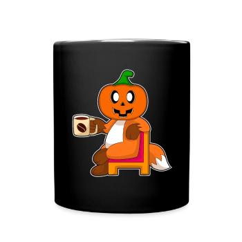 Fox Halloween Coffee - Full Colour Mug - black - Front