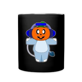 Nilpferd Halloween Musik - Tasse einfarbig - Schwarz - Vorne