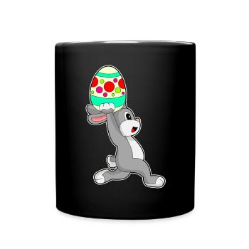Jogging de Pâques avec un lapin - Mug uni - noir - Devant
