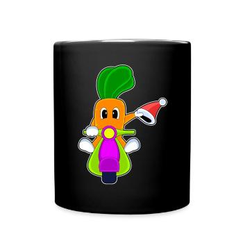 Trottinette de Noël Carotte - Mug uni - noir - Devant