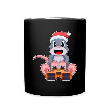 Taupe Noël Gamer - Mug uni - noir - Devant