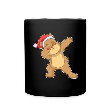 Bär Weihnachten Hip Hop Tanz - Tasse einfarbig - Schwarz - Vorne