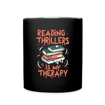 La lecture de thrillers est ma thérapie - Mug uni - noir - Devant