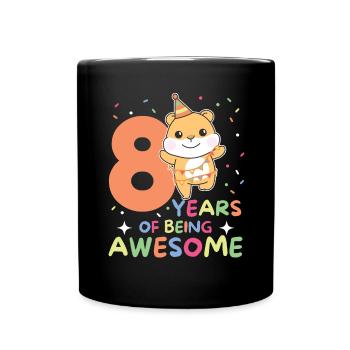 Hamster pour les enfants de 8 ans de huit ans - Mug uni - noir - Devant