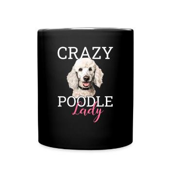 poodle dog - Tasse einfarbig - Schwarz - Vorne