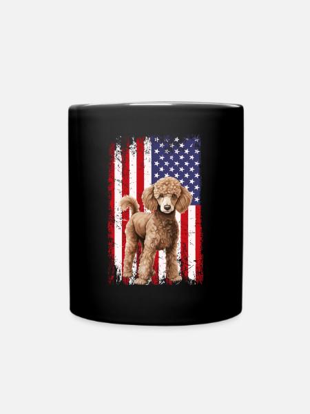 poodle dog - Tasse einfarbig - Schwarz