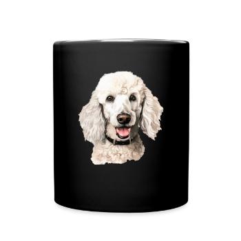 poodle dog - Tasse einfarbig - Schwarz - Vorne