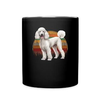 poodle dog - Tasse einfarbig - Schwarz - Vorne