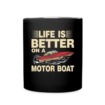 Bateau à moteur - Capitaine Bateau à moteur du lac Boater - Mug uni - noir - Devant