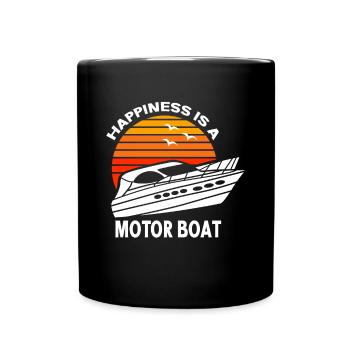 Bateau à moteur - Capitaine Bateau à moteur du lac Boater - Mug uni - noir - Devant
