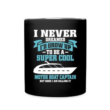 Bateau à moteur - Capitaine Bateau à moteur du lac Boater - Mug uni - noir - Devant