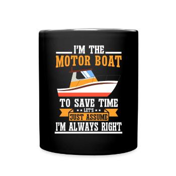 Bateau à moteur - Capitaine Bateau à moteur du lac Boater - Mug uni - noir - Devant