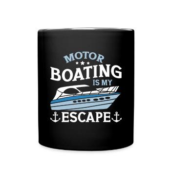 Bateau à moteur - Capitaine Bateau à moteur du lac Boater - Mug uni - noir - Devant