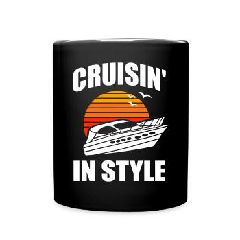 Bateau à moteur - Capitaine Bateau à moteur du lac Boater - Mug uni - noir - Devant
