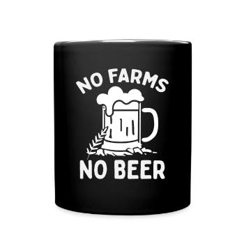 Manifestation de protestation des producteurs de bière No Farmers - Mug uni - noir - Devant