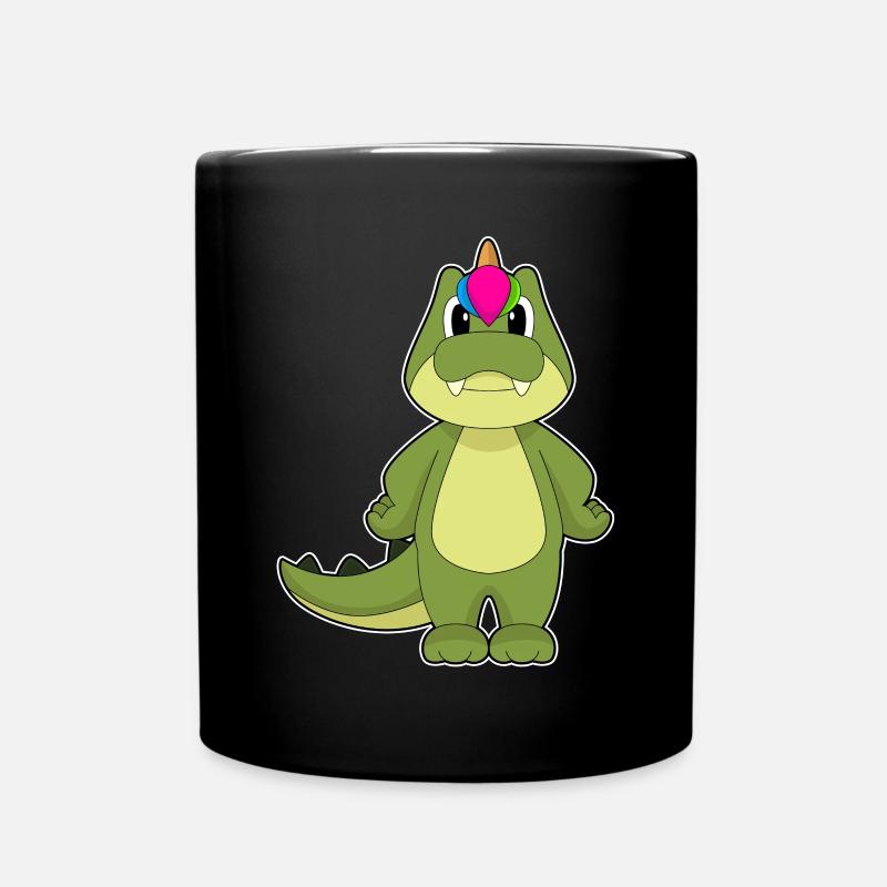Krokodil Einhorn - Tasse einfarbig - Schwarz