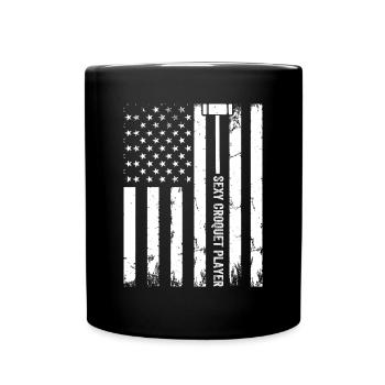 Croquet Player Croquet US Flag Sexy Croquet Player - Full Colour Mug - black - Front