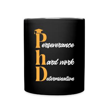 PhD Graduate Doktorgrad Ph.D. Promotion - Tasse einfarbig - Schwarz - Vorne
