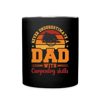 Mari Papa Héros Rétro Charpentier - Mug uni - noir - Devant