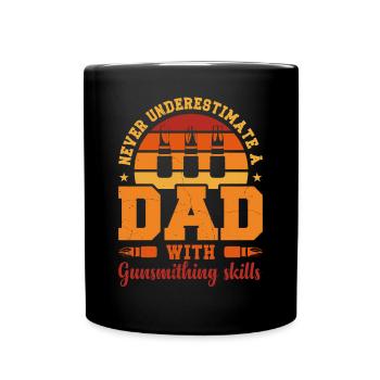 Husband Dad Hero Retro Gunsmith - Full Colour Mug - black - Front