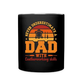 Mari Papa Héros Rétro Maroquinier - Mug uni - noir - Devant