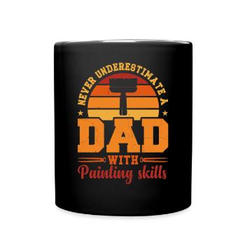 Mari Papa Héros Peintres et Vernis Rétro - Mug uni - noir - Devant