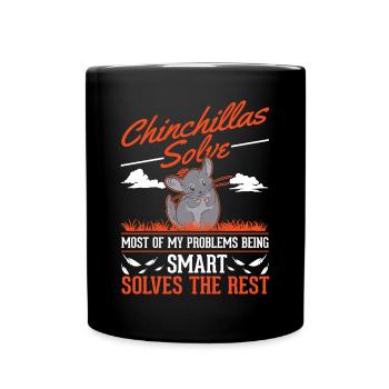 Chinchilla Gift Woolly Mouse Shorttail Chinchilla - Full Colour Mug - black - Front