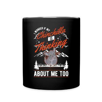 Chinchilla cadeau Woolly Mouse Shorttail Chinchilla - Mug uni - noir - Devant