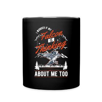 Falcon Gift, Falcon Breeding, Falcon Breeder, Falconer - Full Colour Mug - black - Front