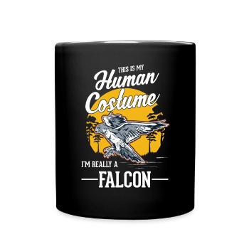 Falken Besitzer Falkner Turmfalke Falknerei - Tasse einfarbig - Schwarz - Vorne