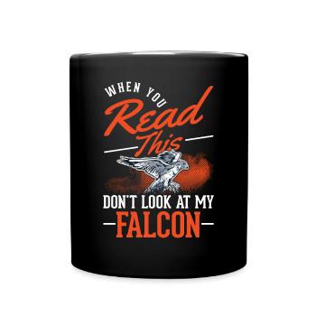 Falke Falkner Turmfalke Falknerei Falkner - Tasse einfarbig - Schwarz - Vorne