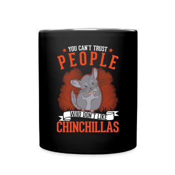 Chinchilla cadeau Woolly Mouse Shorttail Chinchilla - Mug uni - noir - Devant