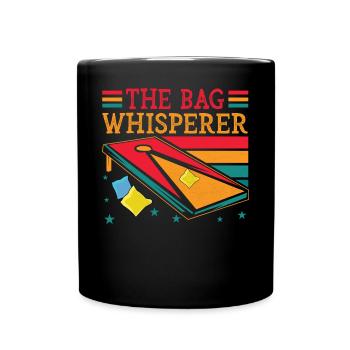 Der Bag Flüsterer - Retro Cornhole Oberteil - Tasse einfarbig - Schwarz - Vorne