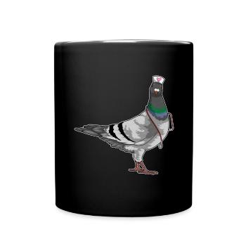 Stéthoscope d’infirmière Dove - Mug uni - noir - Devant